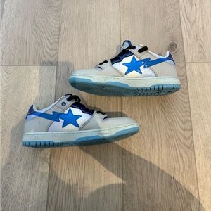 Bape Blue and White Sneakers